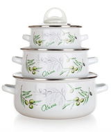 BANQUET Emailliertes Topf-Set OLIVES, 6-teilig - Topfset