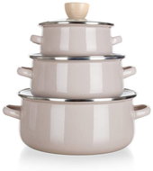 BANQUET NATURAL Pale Set of Enamel Dishes, 6 pcs - Kitchenware Set