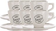 BANQUET Cup and saucer SWEET HOME 120 ml, 6 pcs - Set of Cups