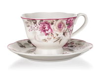 BANQUET ROSE csésze csészealjjal, 220 ml, 6 db - Csésze készlet