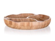 BANQUET BRILLANTE Bamboo Divided Bowl 25 x 4cm - Serving Set