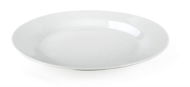 Set of Plates BANQUET BASIC Set of Shallow Porcelain Plates, Non-decorated 24cm, 6 pcs, White - Sada talířů