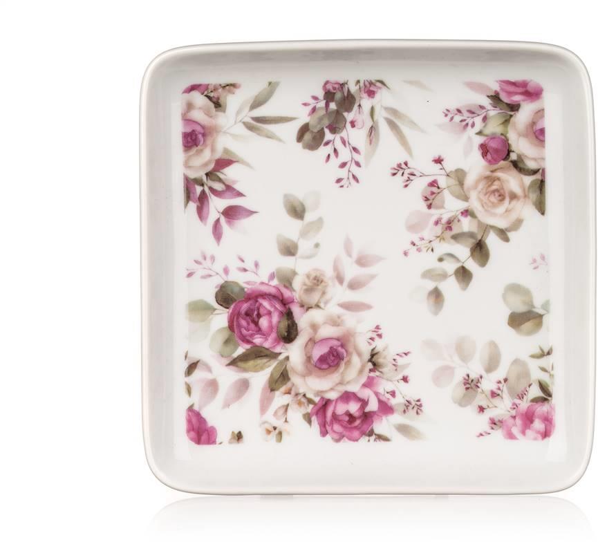 BANQUET ROSE tálca, 16×16×1,8 cm, 4 db