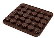 BANQUET CULINARIA Brown Formičky na čokoládu 21,4 × 20,6 cm mix tvarů, silikon - Forma