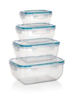 BANQUET LEYA Sada plastových dóz 0,4/0,8/1,4/2,3 l, 4 ks - Food Container Set