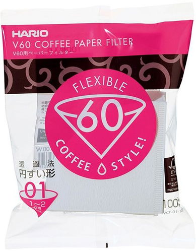Hario papírové filtry V60-01 (VCF-01-100W), bílé, 100ks - Filtr na kávu - Hlavní obrázek
