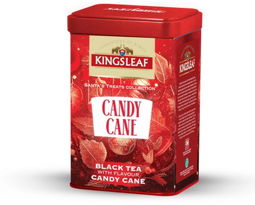 BASILUR KINGSLEAF Santa's Treats Candy Cane Tin 50g - Tea - Main image