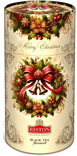 BASILUR RISTON Merry Christmas Beige Paper Tube 85g - Tea - Main image