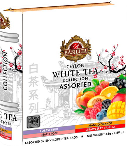 BASILUR White Tea Book Assorted 32 × 1,5 g, tin - Tea - Main image