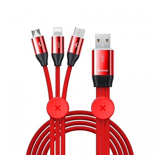 Baseus Car Co-Sharing Cable USB 3.5A 1m Red - Stromkabel - Hauptbild