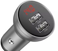 Baseus Digital Dual USB Display 4.8A Car Charger 24W Silver - Auto-Ladegerät