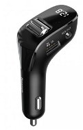 Baseus Streamer F40 AUX Wireless MP3 FM Transmitter Car Charger 15W, Black - Car Charger