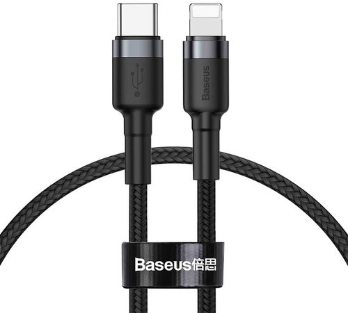 Baseus Halo Data Cable USB-C to iPhone Lightning PD 18W, 1m, Black - Data Cable - Main image