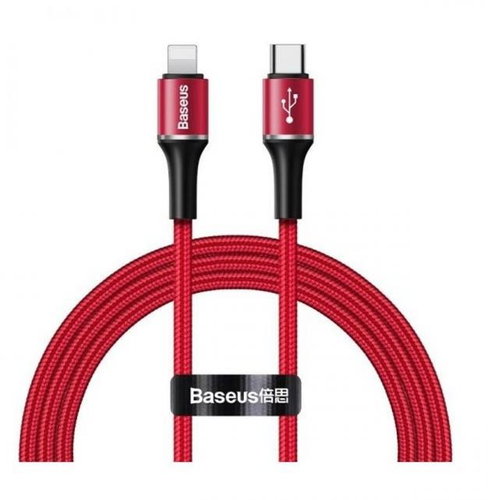 Baseus Halo Data Cable USB-C to iPhone Lightning PD 18W, 1m, Red - Data Cable - Main image