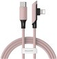 Baseus Colourful Elbow Type-C to iP Cable PD 18 W 1,2 m, rózsaszín - Adatkábel