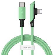 Baseus Colourful Elbow Type-C to Lightning Cable PD 18 W 1,2 m Green - Dátový kábel