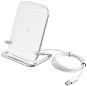 Baseus Rib Horizontal and Vertical Holder Wireless Charging 15W White - Wireless Charger