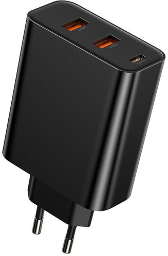 Baseus PPS Three Output Quick Charger (USB-C + USB + USB) 60W Black - Netzladegerät - Hauptbild