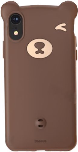Baseus Bear Silicone Case for iPhone Xr 6.1", Brown - Phone Cover - Main image
