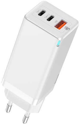 Baseus GaN Quick Travel Charger 65W White - Wall Charger - Main image