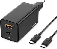Baseus GaN Quick Travel Charger 45W + Type-C (USB-C) Cable 60W 1m Black - Töltő adapter