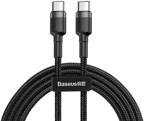 Baseus 60W Flash Charging USB-C Cable, 1m Grey/Black - Data Cable - Main image