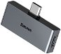 Baseus Type-C (M) to USB-C & 3.5mm Jack (F) Adapter L57 Black - Átalakító