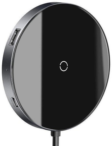 Baseus Circular Mirror Wireless Charger Intelligent HD HUB Dark Grey - Docking Station - Main image