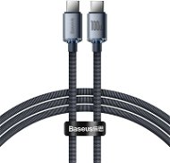 Baseus Crystal Shine Series nabíjací/dátový kábel USB-C/USB-C 100 W 1,2 m, čierny - Dátový kábel