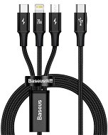 Baseus Rapid Series Charging / Data Cable 3in1 USB-C (USB-C + Lightning + USB-C) PD 20W 1.5m, Black - Data Cable