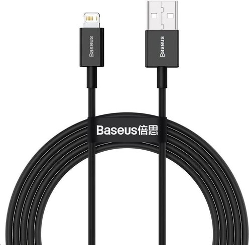 Baseus Superior Series USB/Lightning 2.4A Quick Charging Cable 2m Black - Data Cable - Main image