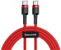 Baseus Cafule Series nabíjecí / datový kabel USB-C na USB-C PD2.0 60W Flash 1m, červená - Datový kabel