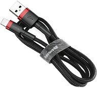 Baseus Cafule USB - Lightning Töltő-/adatkábel 2,4 A 1 m, piros-fekete - Adatkábel