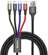 Baseus 4in1 Lightning + 2* USB-C + Micro USB 3.5A 1.2m fast charging/data cable, black - Data Cable