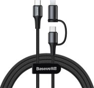 Baseus Twins 2in1 Charging / Data Cable USB-C to USB-C + Lightning 60W 1m, Black - Data Cable