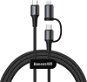 Baseus Twins 2in1 Charging / Data Cable USB-C to USB-C + Lightning 60W 1m, Black - Data Cable