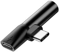 Baseus audio átalakító L41 USB-C (M) to USB-C (F) to 3,5mm Jack (F), fekete - Átalakító