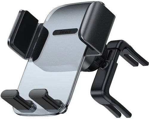 Baseus Easy Control Clamp Car Mount (for round ventilation grille) black - Phone holder - Main image