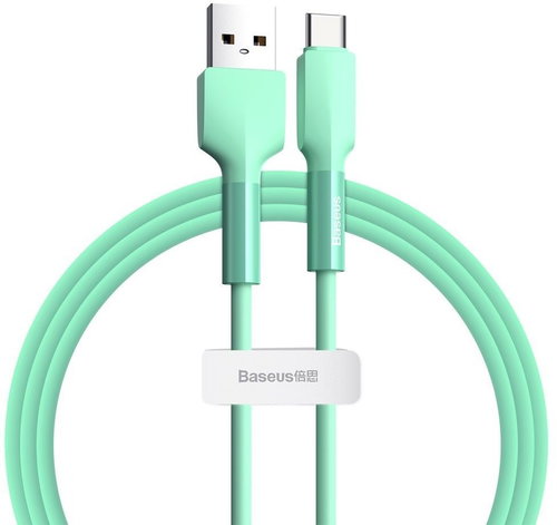 Baseus Silica Gel Cable USB to Type-C (USB-C) 2m Green - Adatkábel - Fő fotó
