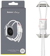 Baseus Lockable Rope Strap for Apple Watch 42/44/45/Ultra 49mm White & Pink - Watch Strap