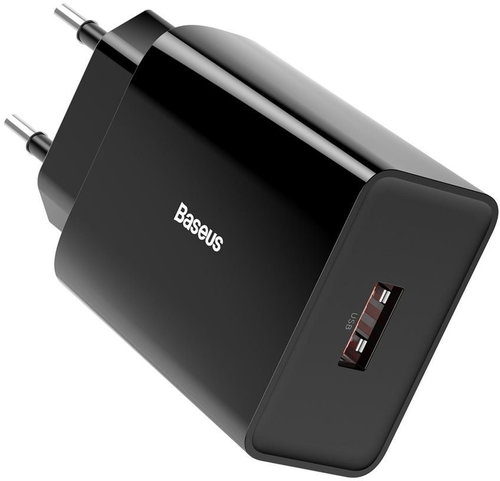 Baseus Speed Mini Quick Charge 3.0 18W Black - Wall Charger - Main image