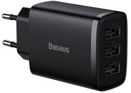 Baseus Compact  Charger 3U 17W EU Black - Nabíjačka do siete