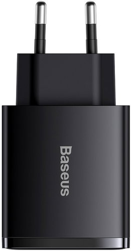 Baseus Compact Quick Charger 2U+C 30 W EU Black - Netzladegerät - Hauptbild