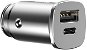 Baseus Square metal USB-C + USB-A 30W PPS Car Charger (PD3.0 / QC4.0) Silver - Auto-Ladegerät