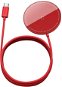 Baseus Mini Magnetic Wireless Charger USB-C kábel 1,5m 15W Red - Vezeték nélküli töltő