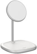 Baseus Swan Magnetic Desktop Bracket Wireless Charger 15 W White - Nabíjací stojan