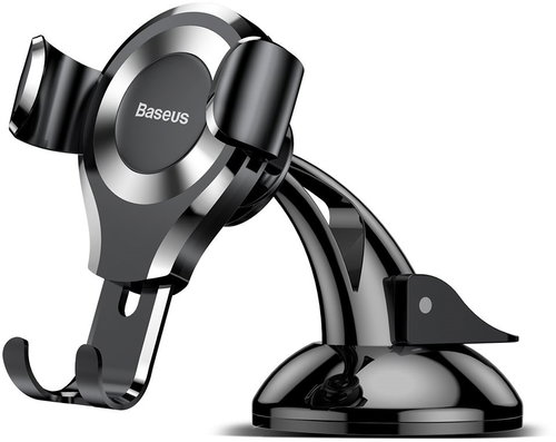 Baseus Osculum Type Gravity Car Holder Black/Silver - Phone holder - Main image