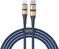 Baseus BMX Double-Deck MFi Cable Type-C to Lightning PD, 18W, 1.8m, Gold + Blue - Data Cable