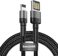 Baseus Cafule Lightning Cable Special Edition 2.4A 1M Gray+Black - Adatkábel