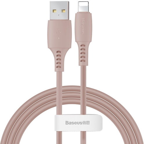 Baseus Colorful Lightning Cable, 2.4A, 1.2m, Pink - Data Cable - Main image